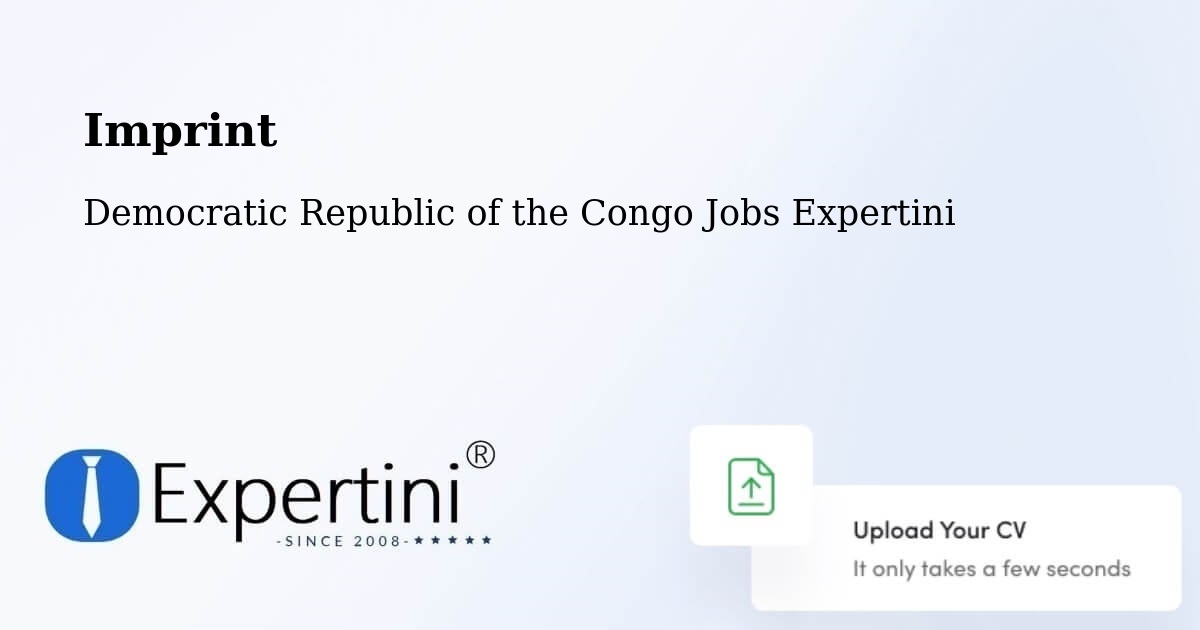 Imprint – Gbadolite - Democratic Republic of the Congo Jobs Expertini